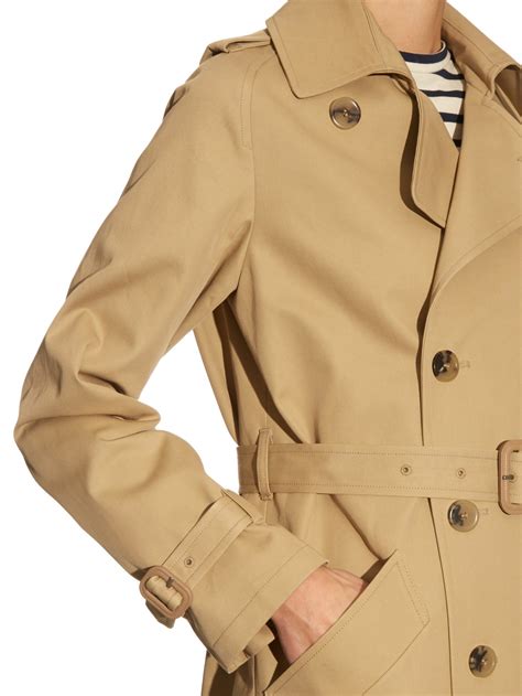 Trench Coat Beige Cotton Gabardine 